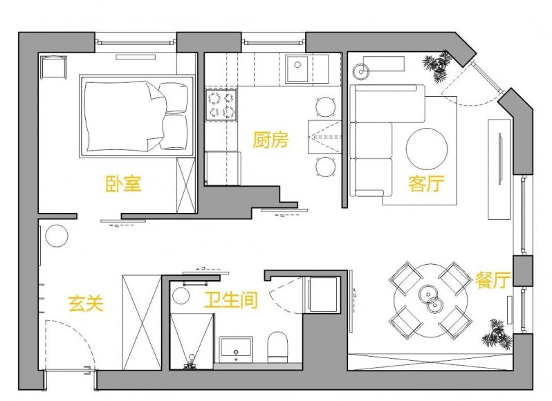 45北歐風(fēng)格公寓裝修效果圖